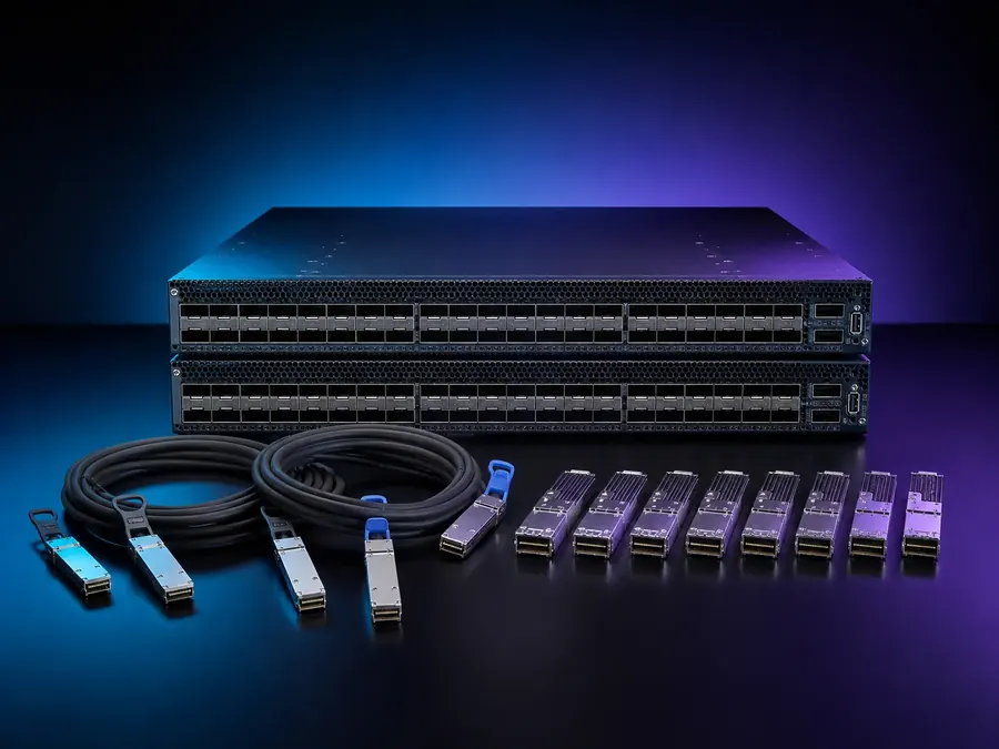 800-Gigabit-Netzwerk-Switches, Transceiver und Kabel